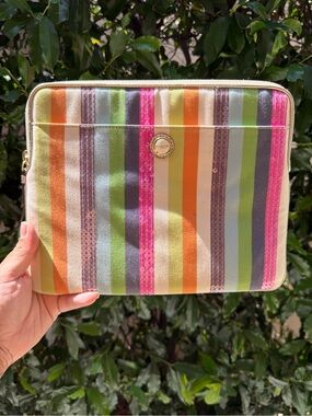 Coach Poppy Multicolor Striped Tablet Sleeve
